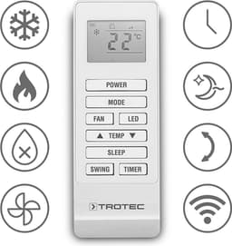 TROTEC Airconditionter voor muurbevestiging - zonder buitenunit PAC-W 2650 SH met verwarmingsfunctie — thumbnail 7