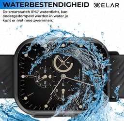 Xelar Slim - Smartwatch - Heren & Dames - Horloge - Bellen - Hartslagmeter, Saturatiemeter & Bloeddrukmeter - Kcal Teller - HD Touch Screen - Geschikt voor iOS & Android - Zwart — thumbnail 5