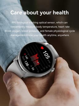 DrPhone DTX Ultra2 – 1.43” AMOLED Smartwatch – Always-On Display – Belfunctie – Hartslag-, Bloeddruk- & Zuurstofmeter – Smartwatch met App – Rosegoud/Goud — thumbnail 15