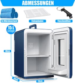 KESSER® Tafelmodel Koelkast 15 Liter AC DC 220-240V en 12V - Mini Koelkast Vrijstaand met Verwarmingsfunctie - Koelbox ideaal voor Auto en camperen - — thumbnail 10