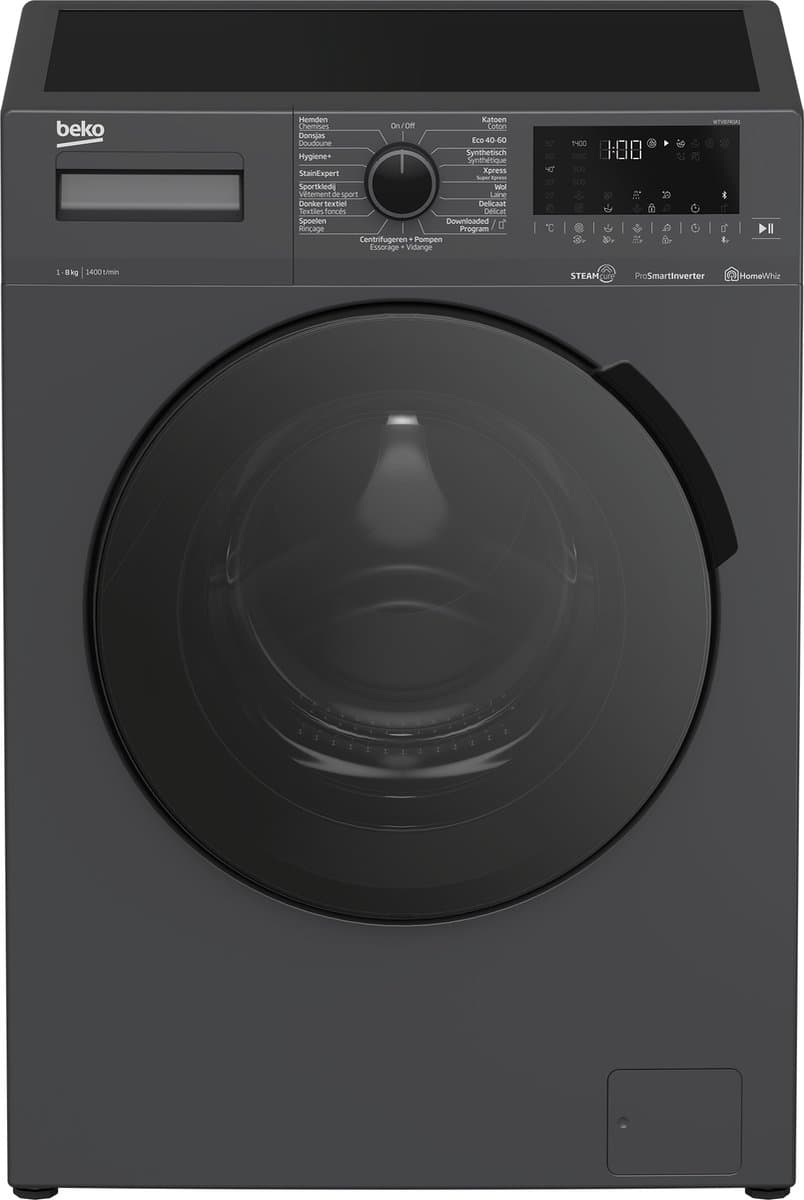 Beko WTV8740A1 - SteamCure™ - Wasmachine - Antraciet — afbeelding 1