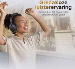 Golden Sound Tune - Draadloze Koptelefoon - Active Noise Cancelling tot 35 dB - Over ear hoofdtelefoon - Bluetooth - 65 uur batterijduur - Geschikt voor elke smartphone & laptop - Koptelefoons — thumbnail 9