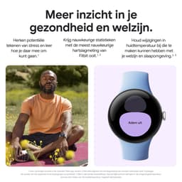 Google Pixel Watch 2 - Zwart - Met GPS - Hartslagmonitor - Stressmanagement - Zwarte Siliconenband — thumbnail 9