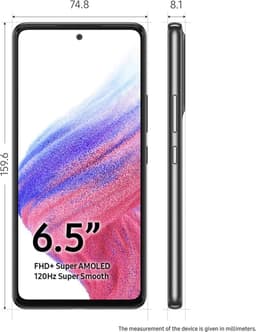 Samsung Galaxy A53 5G SM-A536B/DS 16,5 cm (6.5') Hybride Dual SIM Android 12 USB Type-C 8 GB 256 GB 5000 mAh Zwart — thumbnail 8