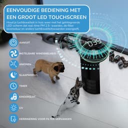 Friskair Luchtreiniger - Air purifier met HEPA Filter - Luchtkwaliteitsindicator - Tegen Allergieën, Huisstofmijt & Fijnstof - 300 m³/h - Slaapstand - Ionisator - Bedienbaar via App — thumbnail 8