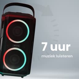 Auronic Partybox - Bluetooth - Party Speaker - Muziek box - Discolichten - USB, AUX en SD-kaart Aansluiting - Zwart — thumbnail 6