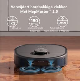 eufy Clean X10 Pro Omni Robotstofzuiger met dweil - Robot Vacuum 8000 Pa zuigkracht, tapijt detectie AI-obstakel vermijding, wast en droogt de dweil, automatisch legen en vullen — thumbnail 6
