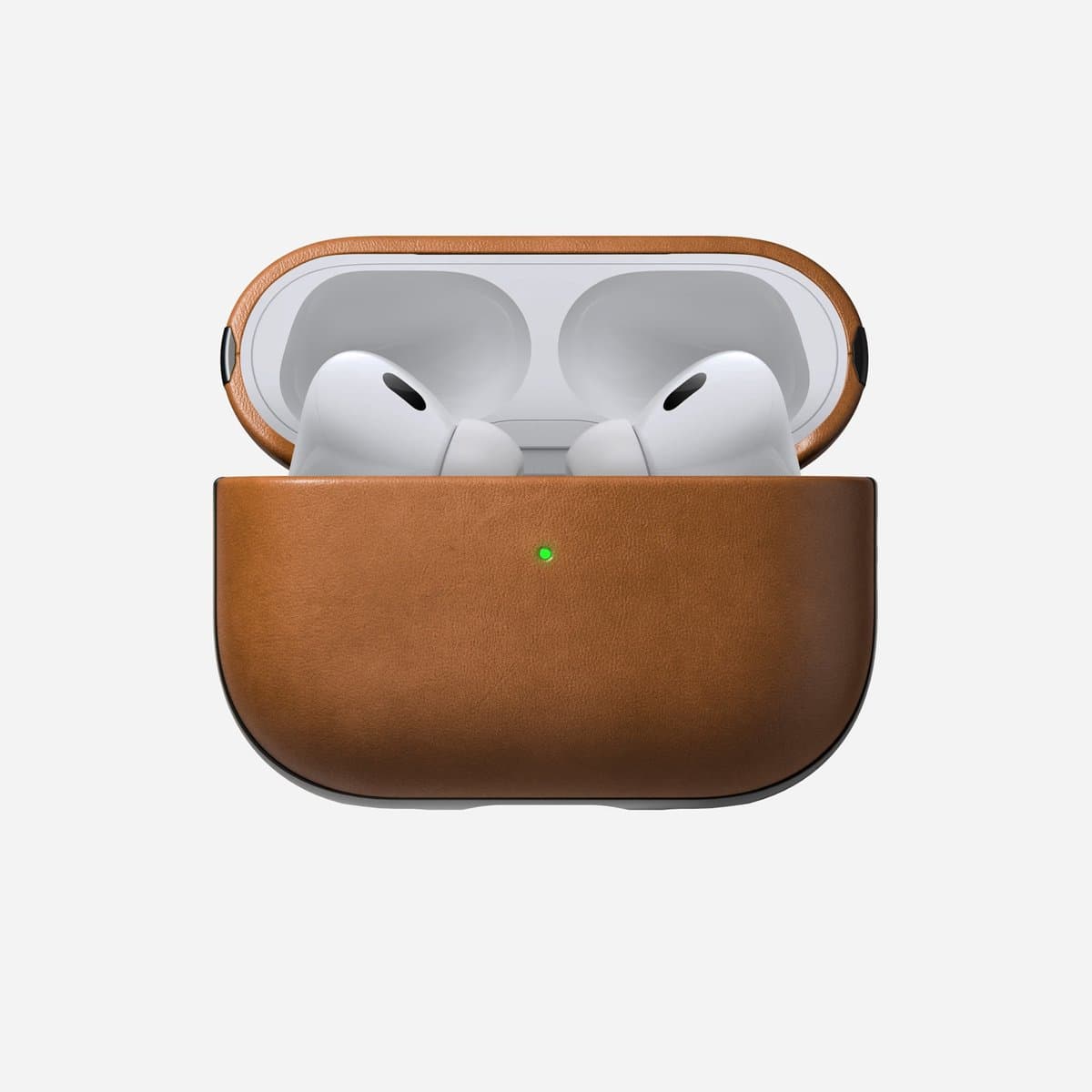 Nomad Lederen Hoesje Voor Airpods Pro 2 Lichtbruin Hoog — afbeelding 1