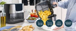 Princess Digitale Airfryer Deluxe XXL 182060 – Heteluchtfriteuse - 5.5 liter - 8 voorgeprogrammeerde programma’s - Inclusief airfryer mandje - RVS — thumbnail 14