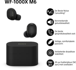 Sony WF-1000XM6 - Draadloze oordopjes met Noise Cancelling - Zwart — thumbnail 5
