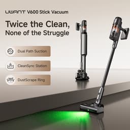 UWANT V600 Steelstofzuiger met Dweilfunctie - Draadloze Stofzuiger zonder Zak - Zelfreinigend Dweilsysteem - 32kPa Zuigkracht - Elektrische Dweil — thumbnail 2