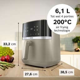 Bosch MAF462C0 Airfryer - Serie 4 - 6,1L - Ontdooifunctie - Dual heating - Warmhoudfunctie - 7 programma's - Tot 4 personen - Dark cream — thumbnail 7