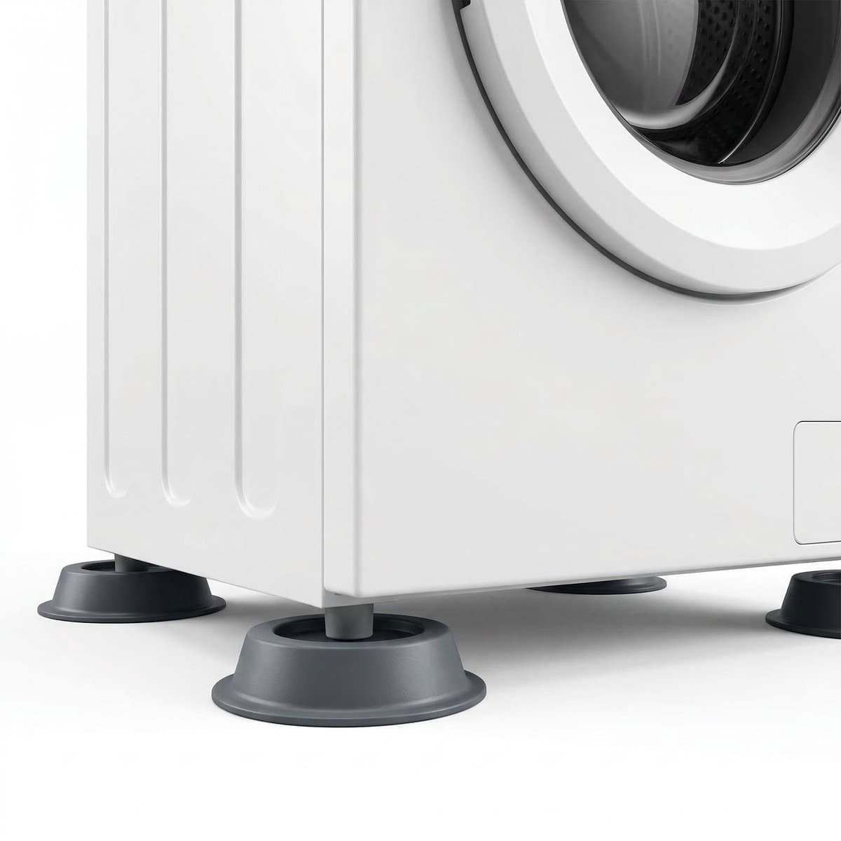 Cheqo® Trillingsdempers Wasmachine - Wasmachine Dempers - Wasmachine Verhoger - Anti Trillingsdempers Wasmachine - Anti Vibratie Dempers Wasmachine - Wasmachine Voetjes - Wasmachine Pootjes - Demper Pads Wasmachine — afbeelding 1