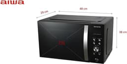 Magnetron met Grillfunctie 23 Liter 800W met 8 Automatische Programma's en Elektronische Bediening Zwart — thumbnail 7