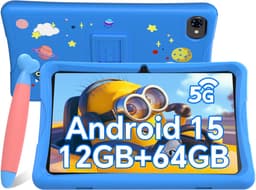 TABWEE K10 Tablet - 10.1 Inch FHD - 12GB RAM - 64GB ROM - SD 2TB - 5000 mAh - Android 15 - WiFi 6 - uitstekend cadeau voor kinderen - Blauw — thumbnail 1