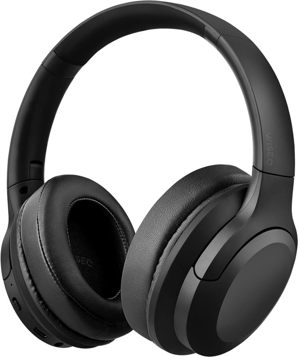 WiseQ ANC Koptelefoon Kinderen – Draadloze Koptelefoon Kind – Active Noise Cancelling – 35u Bluetooth – Hufterproof met Microfoon – Zwart — afbeelding 1
