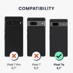 kwmobile telefoonhoesje geschikt voor Google Pixel 7a - Hoesje met siliconen coating - Smartphone case in Pastelkleurig koraal — thumbnail 3