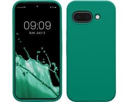 kwmobile telefoonhoesje geschikt voor Google Pixel 9a - Hoesje met siliconen coating - Smartphone case in smaragdgroen