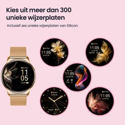 Siltcon® Auréa Smartwatch Dames - Horloge Dames - Stappenteller Horloge Dames - Hartslagmeter - Slaapmonitor - Saturatiemeter - Geschikt voor iOS/Android - AMOLED - RVS - Elke pols - Incl. 5 Bandjes — thumbnail 8