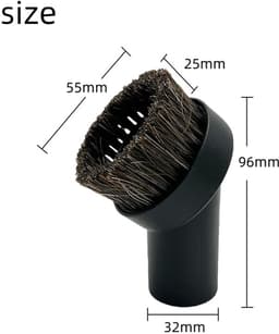 Ronde Stofborstel - 3 stuks - Stofzuigerborstels Paardenhaar - Stofzuigeraccessoires - Stofzuigerborstelopzetstuk - 32mm - Stofborstel - Meubelborstel - Geschikt voor Philips, AEG, Bosch, Siemens, Miele, Panasonic, Rowenta — thumbnail 5