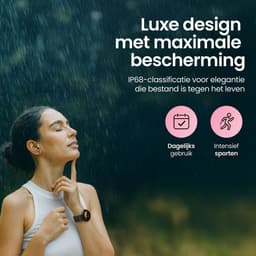 Siltcon® Auréa Smartwatch Dames & Heren - Horloge Dames - Stappenteller Horloge Dames - Hartslagmeter - Slaapmonitor - Saturatiemeter - Geschikt voor iOS/Android - AMOLED - RVS - Elke pols - Incl. 5 Bandjes — thumbnail 11