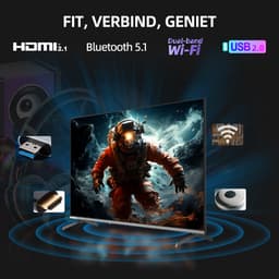 CHiQ U50QM10V - Smart TV 50 Inch - QLED Pro Google TV - 4K UHD - Randloos Metal Design - Dolby Audio - 2025 Nieuw — thumbnail 7