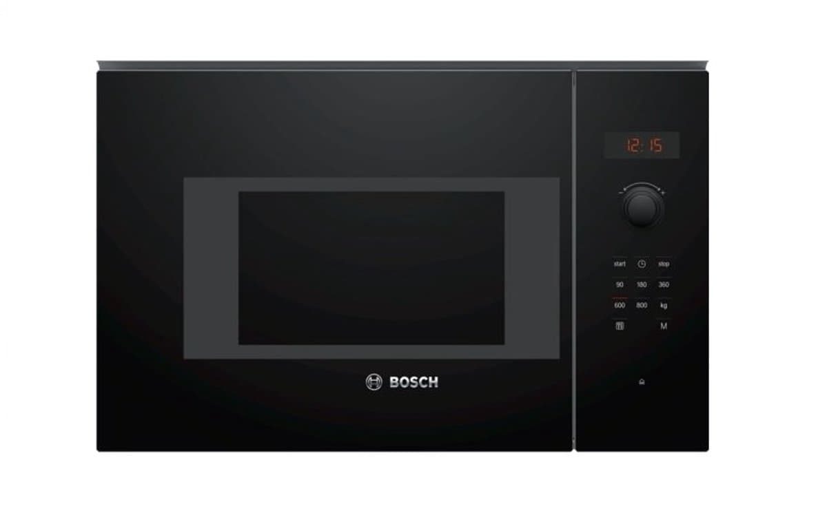 Bosch BFL523MB1F - Serie 4 - Inbouwmagnetron - 38x59 cm - 20 l - Zwart - Eenvoudig te reinigen met hydrolyse — afbeelding 1