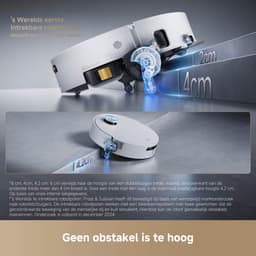 Dreame Aqua 10 Ultra Track Complete - Krachtige 2-in-1 Robotstofzuiger met Zelfreinigende Dweil - Obstakeldetectie en Automatisch Leegstation - 25.000 Pa Zuigkracht – Overwint Drempels tot 6 cm — thumbnail 19