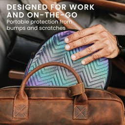 kwmobile Hoes voor Anker Soundcore Q20i Tas – Case voor Headset van Metallic Kunstleer en Nylon – meerkleurig — thumbnail 6