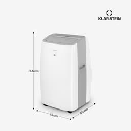 Klarstein Mobiele airconditioner met luchtafvoerslang, 4-in-1 airconditioner, ventilator, luchtontvochtiger & nachtmodus, kleine & draagbare airconditioner voor thuis & op kantoor, laag verbruik, 14000BTU,1 kW voor 65 m² - Afstandsbediening — thumbnail 11