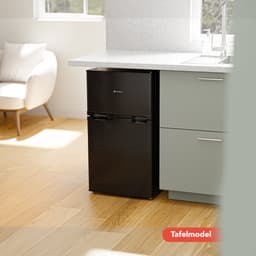 KitchenBrothers Koelkast - 61L Koelvak - 24L Vriesvak - Koelvriescombinatie - IJskast - Frigo - Vrijstaand - Zwart — thumbnail 9