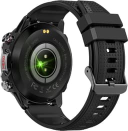 WizBay Premium Select® 1.39inch Sport Smartwatch Dames Heren TFT - Android en iOS - Bellen - Magnetic Laden - Slaap Hart Monitor - O2 Bloeddrukmeter - Sport Modi - Message - Smartwatches - Allu Mat Zwarte Case Blauwe Allu Rim - Zwarte TPU Band — thumbnail 3
