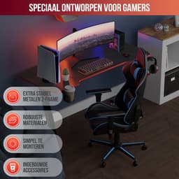 Avalo Gaming Bureau - 100x60x75 CM - Game Desk - Tafel - Zwart — thumbnail 2
