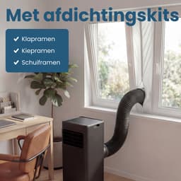 Auronic Mobiele Airco - 9.000 BTU - 3-in-1 - Airconditioning met 2 Raamafdichtingskits - Ventilator - Ontvochtiger - tot 25m² koelen - Zwart — thumbnail 8