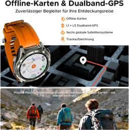 DOOGEE Anywise W1 Pro -Militair smartwatch-AI spraakbesturing-5ATM-Dual band GPS-Offline kaarten-170 sportmodi-1,43 inch AMOLED-Fitnesstracker-Bellen en gebeld worden-18 dagen extra lange batterijduur-Zaklamp-Geschikt voor Android en iPhone — thumbnail 9