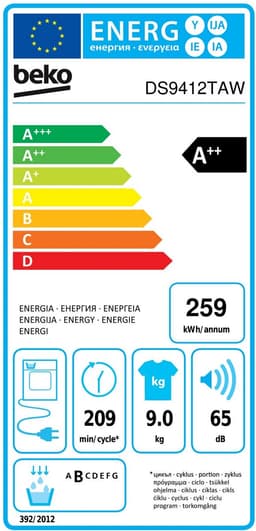 Beko DS9412TAW - Warmtepompdroger - NL/FR — thumbnail 2