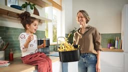 Bosch MAF671C0 Airfryer XXL - Serie 6 - 7,2L - Shake alarm - Kijkvenster - Warmhoudfunctie - 7 programma's - Tot 5 personen - Dark Cream — thumbnail 6