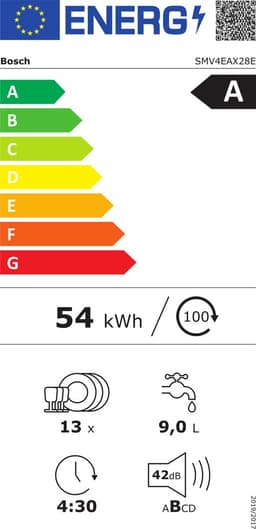 Bosch SMV4EAX28E - Serie 4 - Inbouwvaatwasser - 60 cm - Home Connect - Energielabel A — thumbnail 3