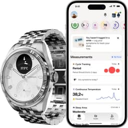 Withings ScanWatch - Nova Brilliant - 39mm - Hybride Smartwatch - Titanium Grijs — thumbnail 4