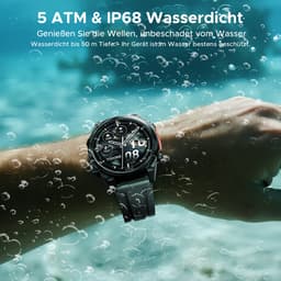 DOOGEE Anywise W1 Pro -Militair smartwatch-AI spraakbesturing-5ATM-Dual band GPS-Offline kaarten-170 sportmodi-1,43 inch AMOLED-Fitnesstracker-Bellen en gebeld worden-18 dagen extra lange batterijduur-Zaklamp-Geschikt voor Android en iPhone — thumbnail 4
