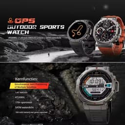 DrPhone CoreX Pro Tactical – Militair GPS Smartwatch – AMOLED – GPS GNSS – 10ATM Waterdicht – Bluetooth Bellen – Horloge Heren - NL Versie — thumbnail 11