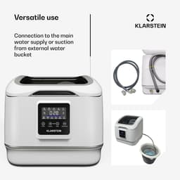 Klarstein SilentScrub tafelmodel vaatwasser - compacte en draagbare tafelmodel vaatwasser voor 3 couverts, 7 programma's en digitaal touchscreen - stille werking met 55 dB — thumbnail 6