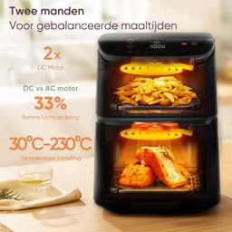 Cosori TurboTower – Dubbele Airfryer XXL – 10.8L – 2 Manden Apart Instelbaar – 7 Programma’s — thumbnail 3
