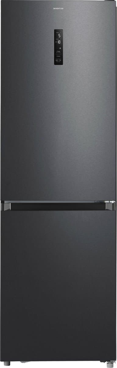 Inventum KV1850B No Frost energiezuinige koel-vriescombinatie - 185 cm hoog - 338 liter - Zeer stil: 35 dB - Superkoelen - Supervriezen - Energielabel C - Vrijstaand - Zwart — afbeelding 1