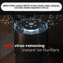 Instant™ Air Purifier Luchtreiniger Wit - Keuken / Slaapkamer tot ± 22m² - Met HEPA-13 Filter - 3-in-1 Filtratie Tegen Woning Allergenen & Huisdier Allergie - Verwijdert 99.9% Bacterien, Stof, Rook, & Stuifmeel met Plasma Ion Technologie - AP200 — thumbnail 17