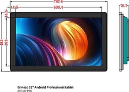 Ermeco ATD320 PROx 32 inch Tablet met Android | Professioneel 24/7 gebruik | Touchscreen | 2 GB RAM | 16 GB Flash — thumbnail 6