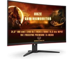 YOR® Gaming Monitor 240hz - Gaming Monitor - Zwart - 10cm x 48cm x 50cm