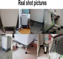 Wasmachine Onderstel - Verhoger Droger - Apparaten Stabiliseren - In Hoogte Verstelbaar - 19-22 cm - Wit — thumbnail 3