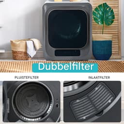 Afvoerdroger - Wanddroogkast met UV Sterilisatie en 6 Programma's - 3 kg Capaciteit - Grijs — thumbnail 16