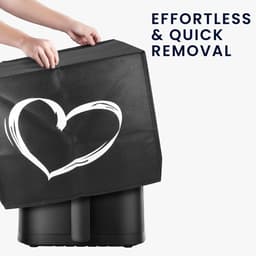 kwmobile heteluchtfriteuse beschermhoes geschikt voor Philips Essential Airfryer XL - Kunststof hoes voor friteuse - Brushed Hart design — thumbnail 6